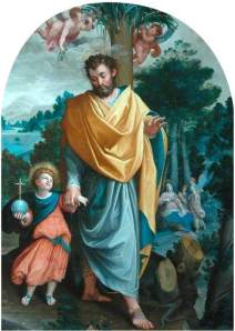Juan Sanchez Cotan: St Joseph Leading the Infant Christ, Oil on Canvas, ca. early 17th century